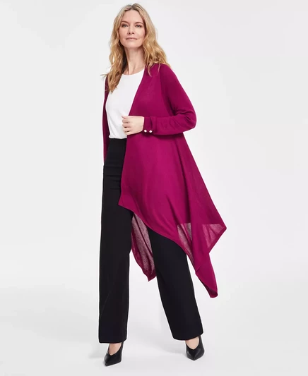 Женский кардиган-водопад I.N.C. International Concepts, созданный для Macys rhodolite