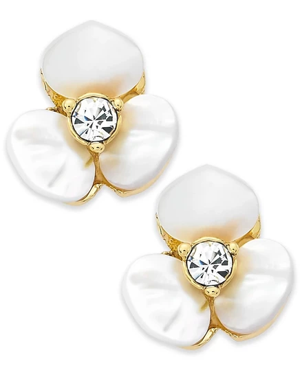 Серьги Kate Spade New York, цветы, кремово-золотистые