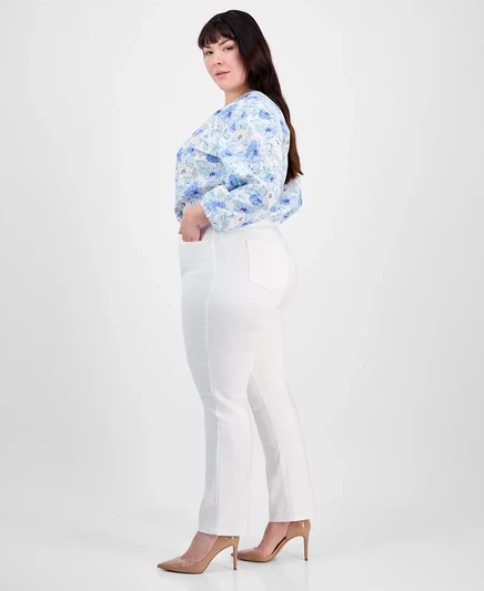 Джинсы с прямыми штанинами Jones New York Plus размера Lexington soft white