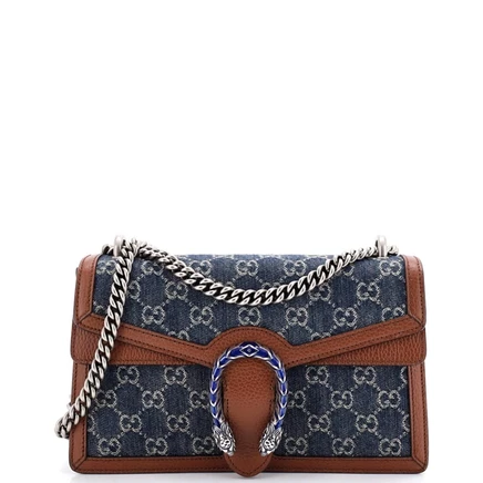 Женская сумка Pre-Owned Gucci Dionysus джинсовая, синяя