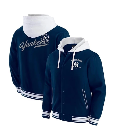 Мужское худи Fanatics Yankees на кнопках, синее