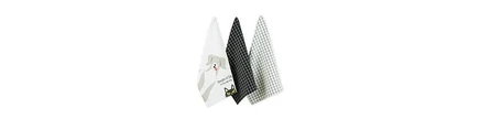 Набор кухонных полотенец Design Imports Everyday Pets Kitchen Collection, 18x28 дюймов, осторожно, 3 шт., черный