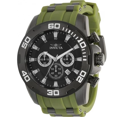 Мужские кварцевые часы Invicta Pro Diver с циферблатом VD53 зеленый