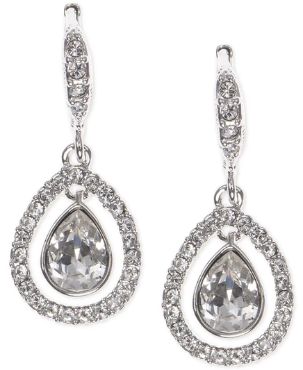 Серьги Givenchy Crystal Orbital, серебристые