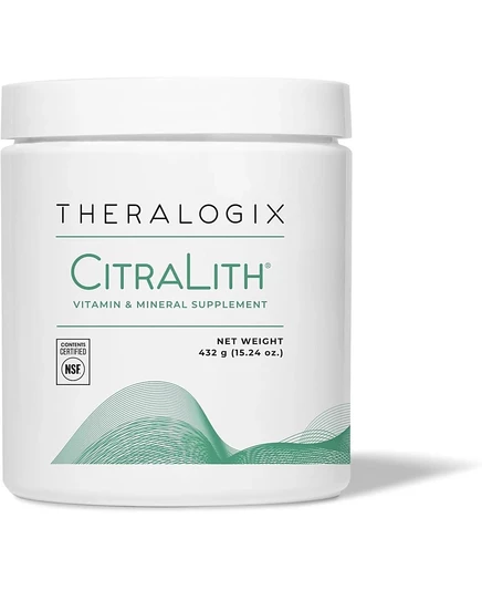 Витаминно-минеральная добавка Theralogix CitraLith Canister - Запас на 90 дней - Для поддержания здоровой функции почек - Сертифицирована NSF, не имеет цвета