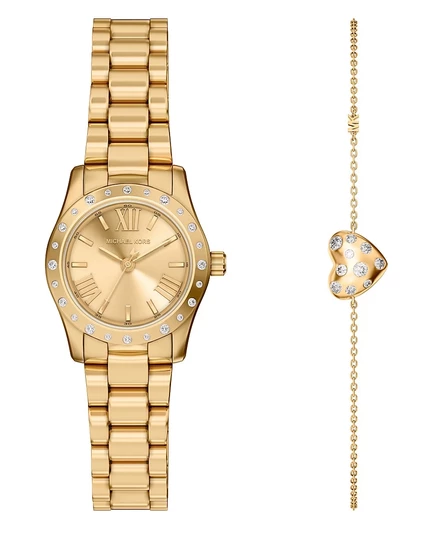 Женские часы Michael Kors Lexington 26 мм, набор, золотистые