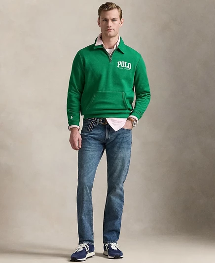 Мужские джинсы Polo Ralph Lauren Varick Slim прямые стрейчевые синего цвета