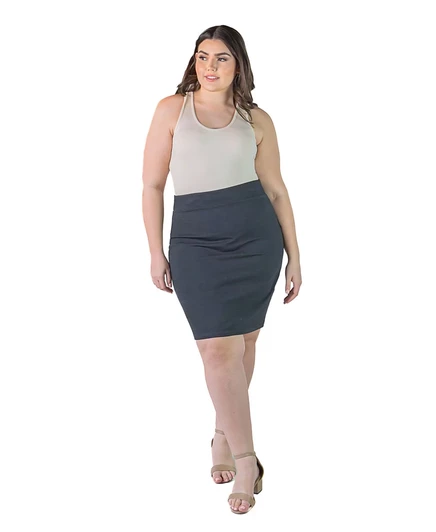 Женская юбка-карандаш 24seven Comfort Apparel миди, серая