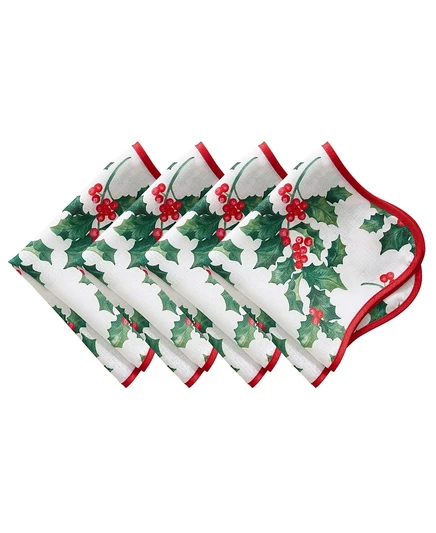 Салфетки Elrene Classic Holly, набор 4, разноцветные