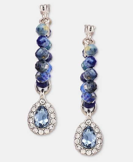 Женские серьги-кольца Givenchy с подвесками-каплями, темно-синие