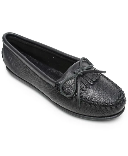Женские мокасины Minnetonka Kilty из кожи, черные