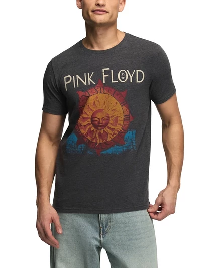 Мужская футболка Lucky Brand Pink Floyd Sun с графическим рисунком серого цвета
