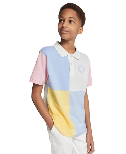 Мальчиковая футболка‑поло Tommy Hilfiger Quad Pieced, разноцветная