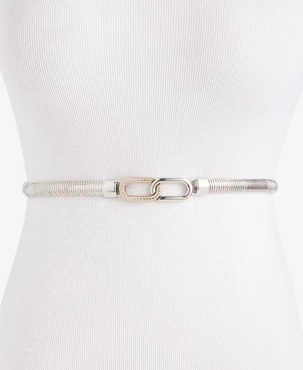 Эластичный ремень с пряжкой Cobra Crystal Buckle от I.N.C. International Concepts, эксклюзивное серебро Macy's
