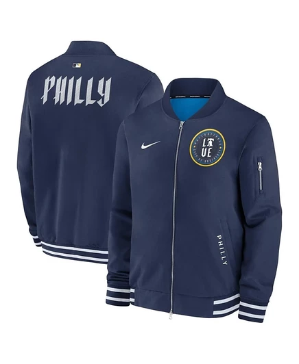 Мужской бомбер Nike City Connect Phillies, темно-синий