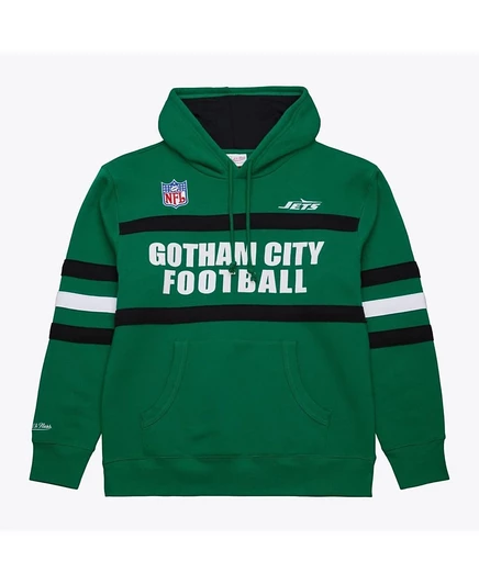Мужское худи mitchell & ness new york jets, зеленое