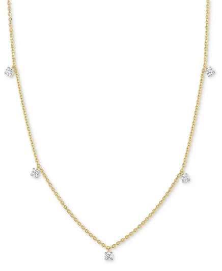 Колье Forever Grown Diamonds с 5 лаб. бриллиантами, желтое