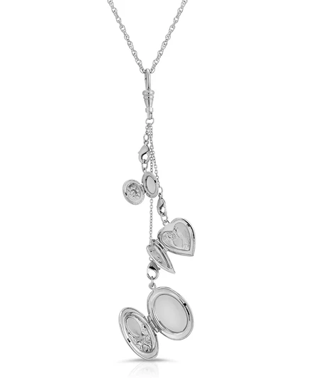 2028 Очаровательное ожерелье-медальон в виде сердца silver-tone