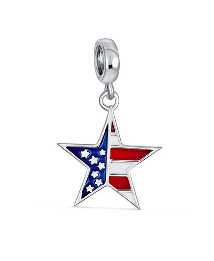 Шарм Bling Jewelry флаг .925 серебро, мультиколор