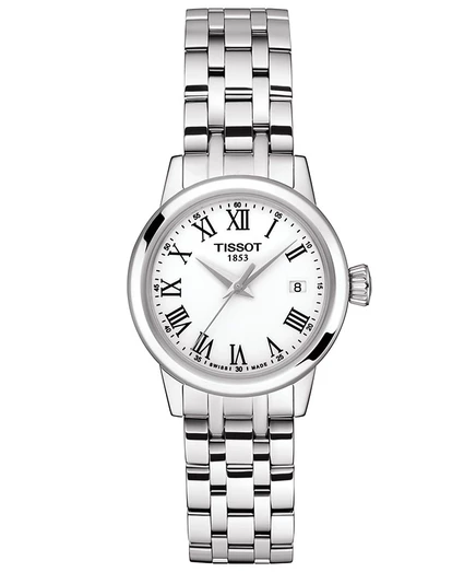 Женские часы Tissot Classic Dream, сталь, 28 мм, белые