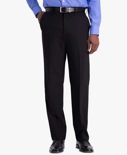 Мужские брюки Haggar Classic Fit 4-way stretch, черные