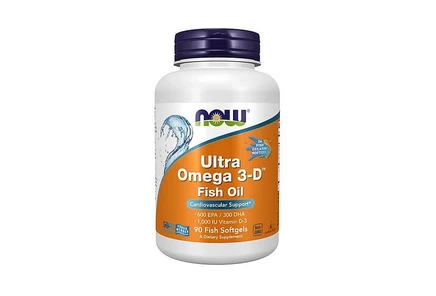 NOW Foods Ultra Omega 3-D, 90 капсул без цвета
