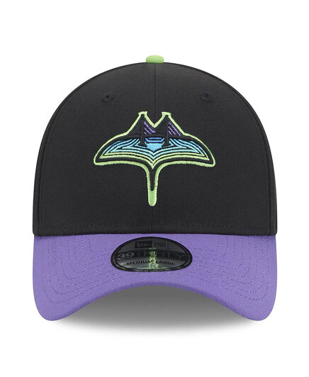 Мужская черная кепка New Era Tampa Bay Rays 2024 City Connect 39-го размера Flex Fit black