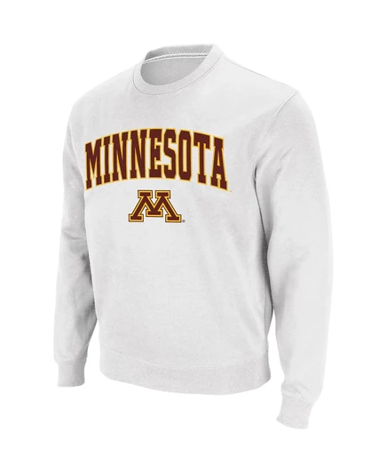 Мужская толстовка Colosseum с круглым вырезом и логотипом Minnesota Golden Gophers от Colosseum white