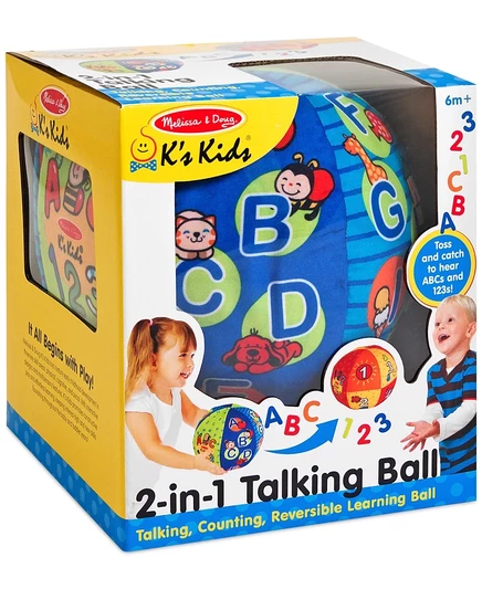 Игрушка Melissa & Doug говорящий мяч 2 в 1, многоцветный