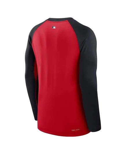 Мужская футболка Nike Red/Navy Minnesota Twins Authentic из коллекции Game Time Raglan Performance с длинным рукавом red, navy