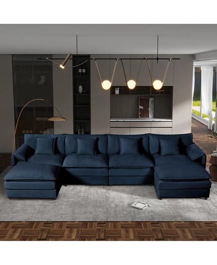 Модульный диван Streamdale Furniture из шенилла: Максимальный комфорт, настраиваемый современный дизайн