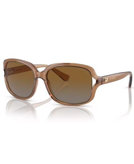 Женские поляризованные солнцезащитные очки Coach L149, градиентные HC8169 transparent brown