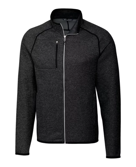 Cutter & Buck Мужской свитер Cutter & Buck с гротом-Вязаная куртка на молнии с полной запечаткой charcoal
