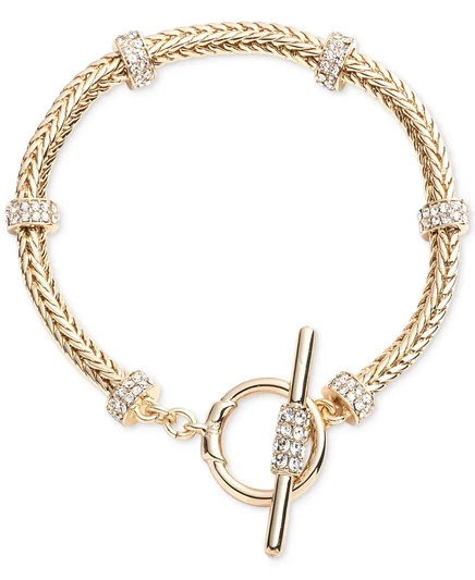 Гибкий браслет Lauren Ralph Lauren из золотистого хрусталя Roundell Flex  gld/crystal