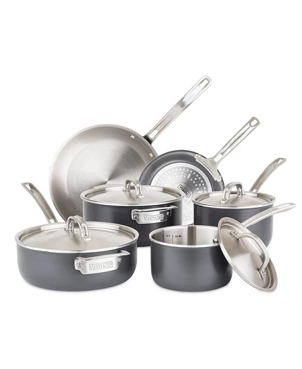 Набор посуды Viking Hard Stainless, 10 предметов, серый