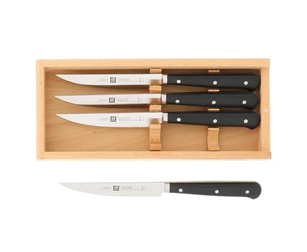 Набор ножей для стейка Zwilling Porterhouse из 4 предметов с коробкой из букового дерева