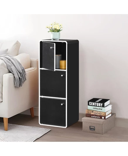 Книжный шкаф Kings Brand Dothan, 3 секции, черный