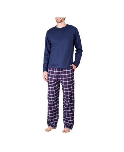  Мужской фланелевый пижамный комплект с круглым вырезом горловины sailor navy and americana plaid