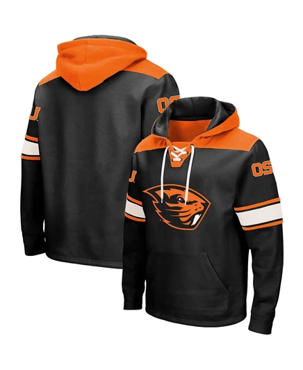 Мужская толстовка Colosseum Black Oregon State Beavers 2.0 на шнуровке с капюшоном black
