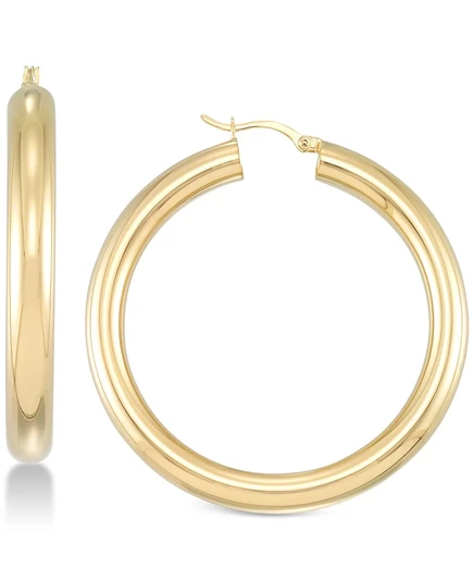 Серьги-кольца Simone I. Smith Polished, 2″, золотистые