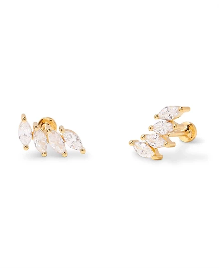 Серьги Brook & York Zola Four Marquise, золотистые