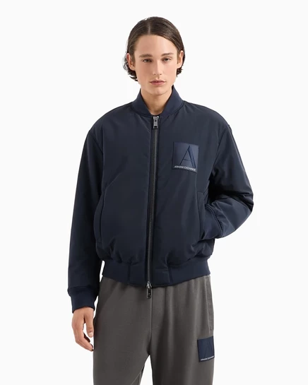 Мужская куртка-бомбер AX Armani Exchange лимитированная, синяя
