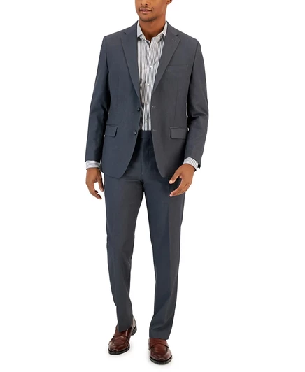 Мужской костюм Van Heusen Flex, Slim Fit, 2 предмета, серый