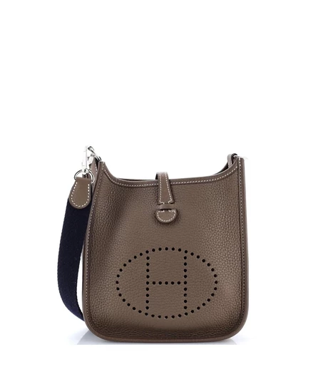 Женская сумка Hermès Evelyne TPM Clemence, бежевая