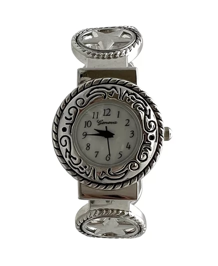  Женские часы на браслете в форме кругов silver