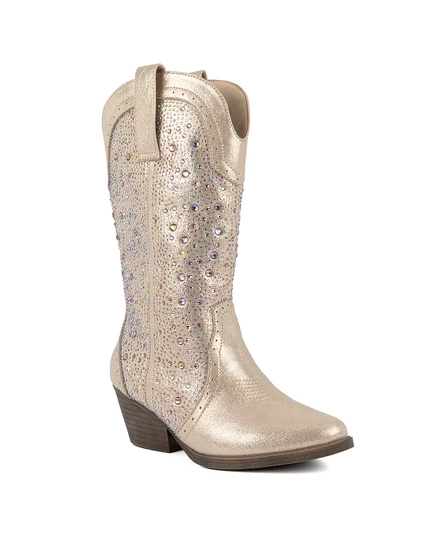  Женские ботильоны в западном стиле Tammy Bling light gold