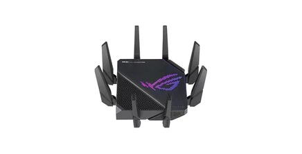 Игровой маршрутизатор Asus Tri-B& Wi-Fi 6 с портом 2,5G, портом 10G, четырехъядерным процессором 2,0 ГГц, RangeBoost Plus, UNII4, трехуровневым игровым ускорением, черный black