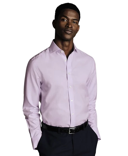Мужская рубашка Charles Tyrwhitt Slim-Fit, фиолетовая