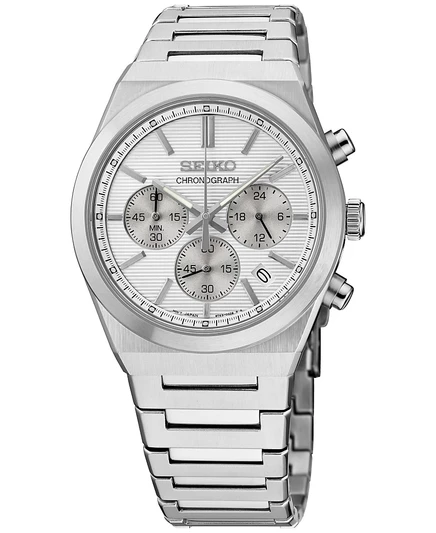 Мужские часы Seiko Chronograph Essentials 40 мм, серебристые