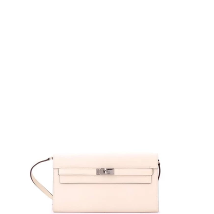 Женский кошелек Pre-Owned HERMS Kelly To Go Verso из кожи Epsom, розовый